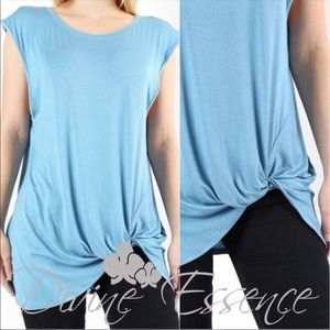 LAST ONE!! Super Soft Side Knot Tee